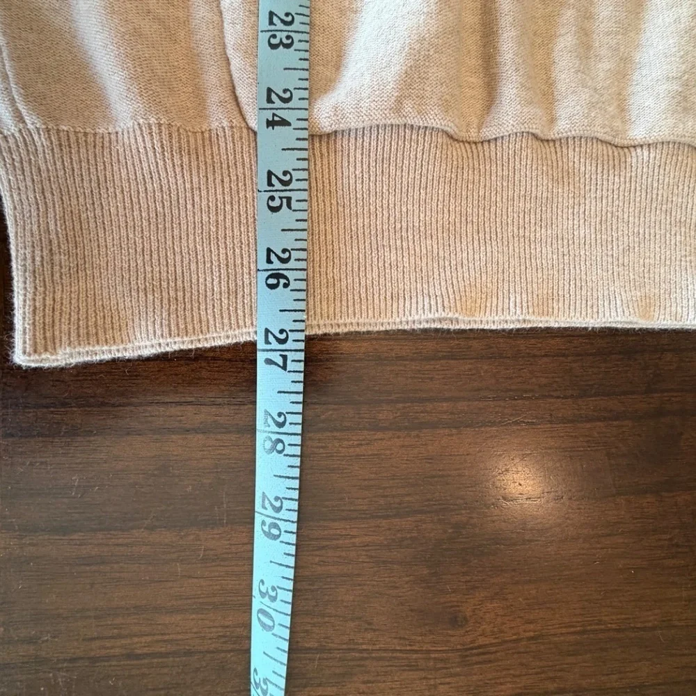 J. Crew Men's Hoodie Tan & Cream Striped Sweater, Size Medium